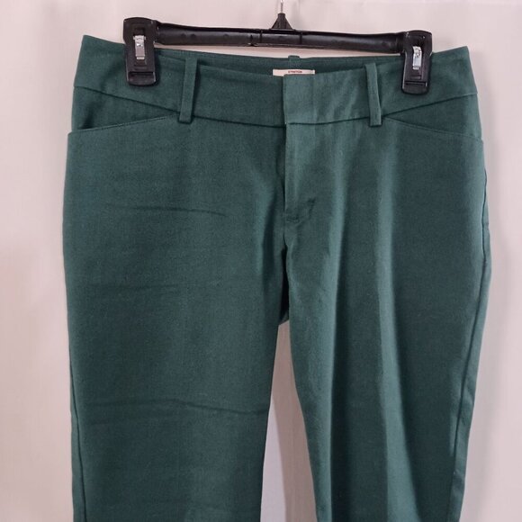 Merona Modern Fit Slim Leg Ankle Pants Women’s Size 6 Green Stretch Trousers - Picture 2 of 5